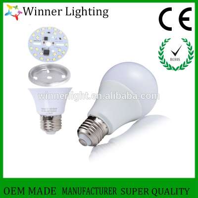 Led Bulb Plastic Coated Aluminum Housing 5w 2835SMD CRI 80 A55 led white Light 2017 trending products